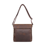 Mansk Leather Messenger Bag // Brown