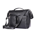 Carther Leather Briefcase (Black)