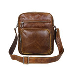 Denson Leather Shoulder Bag (Chocolate)
