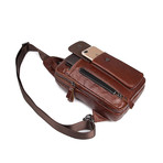 Kimbolt Leather Chest Bag // Brown
