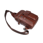 Kimbolt Leather Chest Bag // Brown
