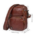 Wallis Sling Leather Bag // Brown
