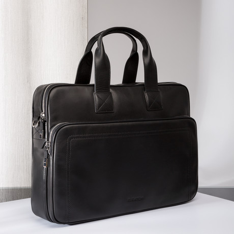 Napa Leather Briefcase // Black