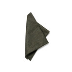 Curie Pocket Square // Grey + Green