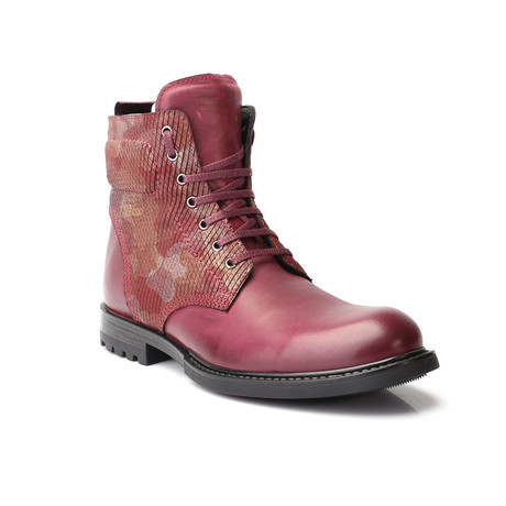 Liam Mixed Material Boot // Bordeaux (Euro: 39)
