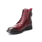 Aiden Embossed Ankle Boot // Bordeaux (Euro: 39)