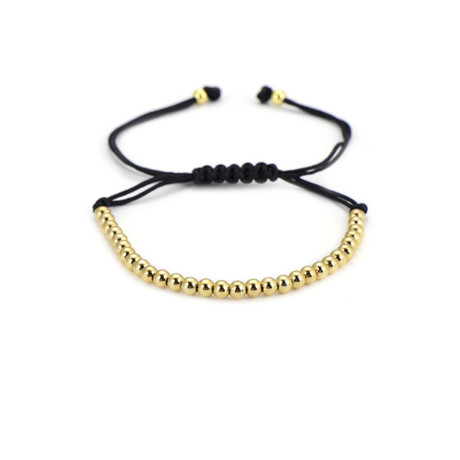 Classic Beaded Bracelet // Gold