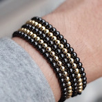 Classic Beaded Bracelet // Gold