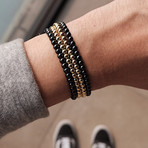 Classic Beaded Bracelet // Gold