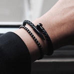 Classic Beaded Bracelet // Black