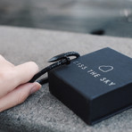 Deluxe Nail Bracelet // Black + Black (Small)