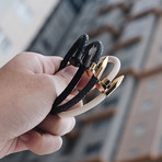 Deluxe Nail Bracelet // Black + Black (Small)