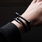 Classic Nail Bracelet // Midnight + Black (Small)