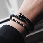 Classic Nail Bracelet // Midnight + Black (Small)