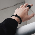 Classic Nail Bracelet // Midnight + Black (Small)