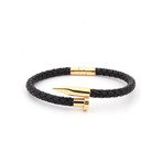 Classic Nail Bracelet // Midnight + Gold (Small)