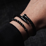 Classic Nail Bracelet // Midnight + Black (Small)