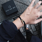 Classic Nail Bracelet // Midnight + Gold (Small)