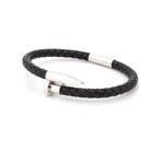 Classic Nail Bracelet // Midnight + Silver (Small)