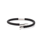 Classic Nail Bracelet // Midnight + Silver (Small)