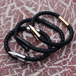 Classic Nail Bracelet // Midnight + Silver (Small)