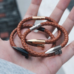 Classic Nail Bracelet // Cocoa + Black (Small)