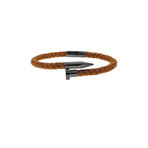 Classic Nail Bracelet // Cocoa + Black (Small)