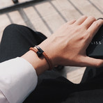 Classic Nail Bracelet // Cocoa + Black (Small)