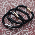 Classic Nail Bracelet // Midnight + Gold (Small)