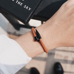 Classic Nail Bracelet // Cocoa + Black (Small)