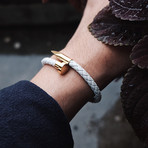 Classic Nail Bracelet // Vanilla + Gold (Small)