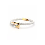 Classic Nail Bracelet // Vanilla + Gold (Small)