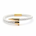 Classic Nail Bracelet // Vanilla + Gold (Small)