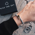 Classic Nail Bracelet // Rhino + Gold (Small)