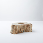 Petrified Wood Votive Candle Holder (Single)