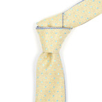 Reversible Tie // Muted Yellow + Dotted Teal