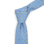 Reversible Tie // Muted Blue + Dotted Yellow