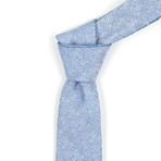 Reversible Tie // Muted Blue + Dotted Yellow