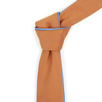 Reversible Tie // Powder Blue + Orange Dotted