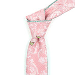 Reversible Tie // Pink + Olive Floral