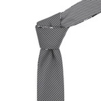 Reversible Tie // Black + White Plaid