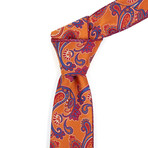 Reversible Tie // Orange + Fuchsia Plaid