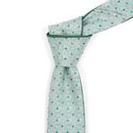 Muted Green with Polka Dots Reversible Tie