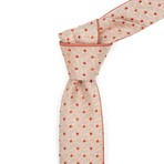 Reversible Tie // Muted Orange Polka Dotted
