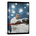 Pre-Fight Corner Shot Of A Young, Robed Muhammad Ali (26"W x 18"H x 0.75"D)