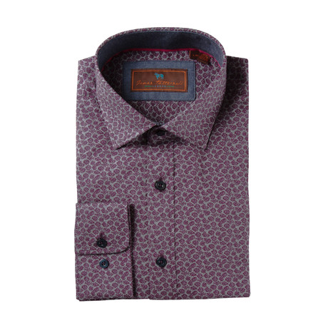 Woven Spread Collar Shirt // Red Paisley (XS)