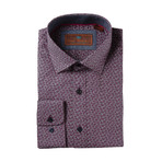 Woven Spread Collar Shirt // Red Paisley (XL)