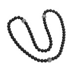 Stretch Beads Bracelet w/ Simulated Diamonds Design