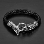 Dragon Leather Bracelet // Black