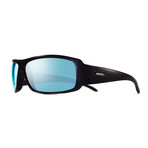 Gunner Sunglasses // Shiny Black + Blue Water